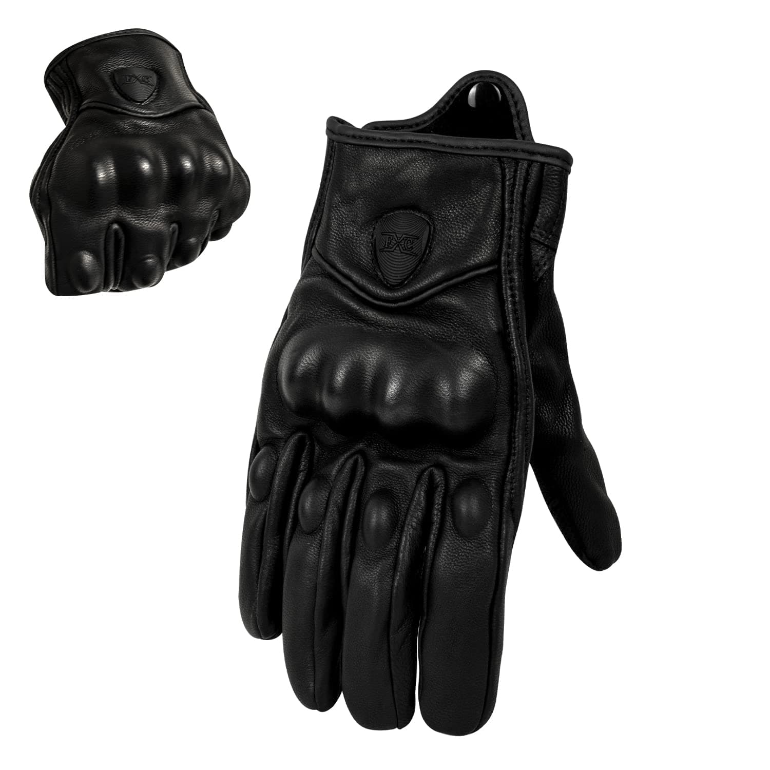 FXC Touch Screen Full Finger Motorcycle Leather Gloves Men's Premium Protective motorbike