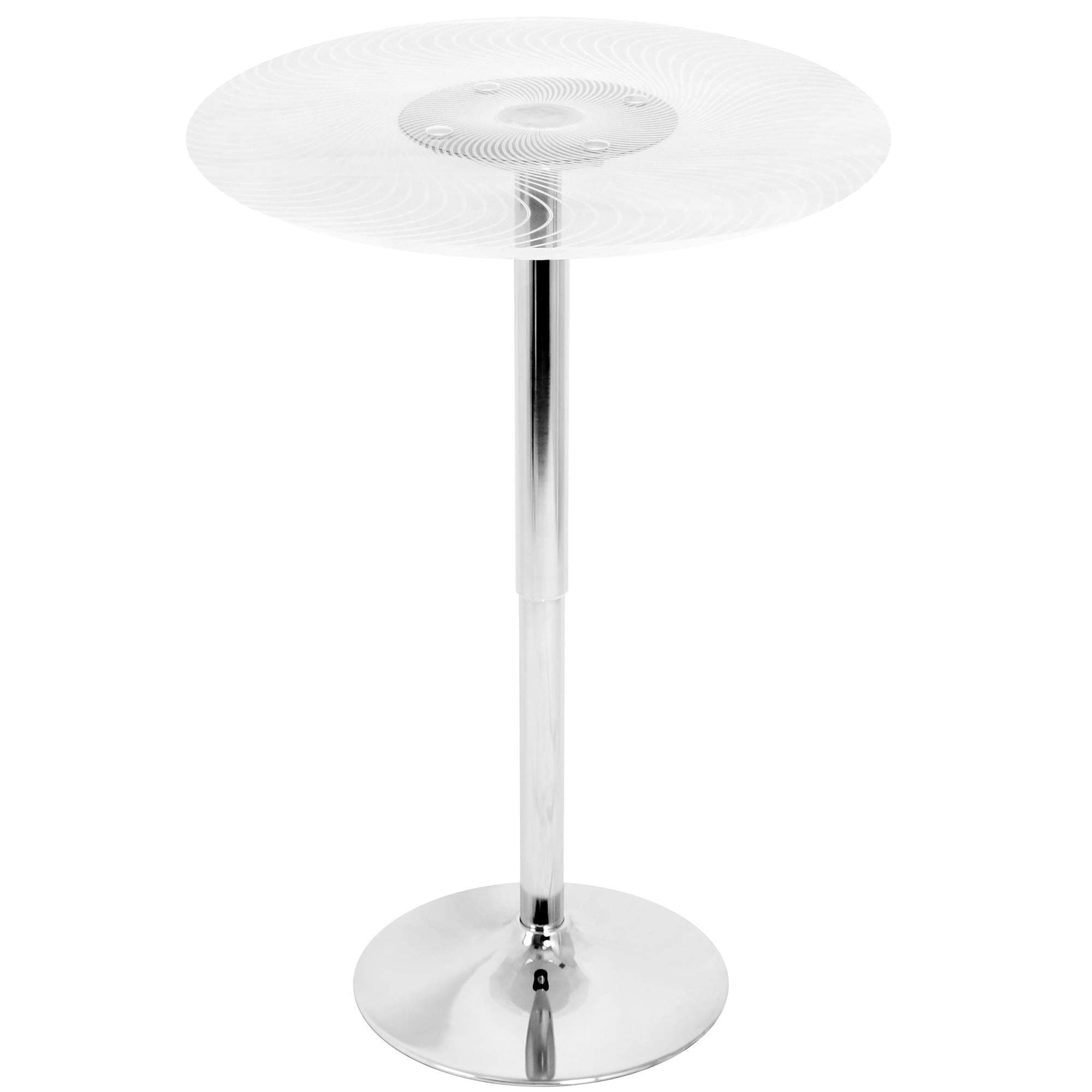 LumiSourceSpyra Bar Table, Adjustable Bar Table, Bar Height Dining Table, Round Bar Table, High Top Table, Pub Table Bar Height, Bistro Tables