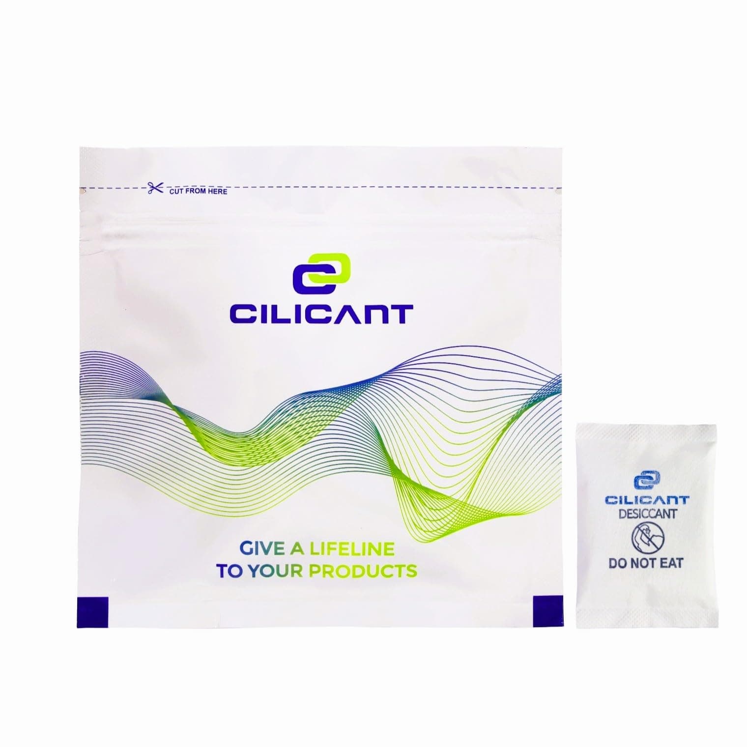 CILICAnT 5 Gram Silica Gel Packets Desiccant Dehumidifiers, Indicating & Non-Indicating Silica Gel Packs for Moisture Absorption (White, 10)