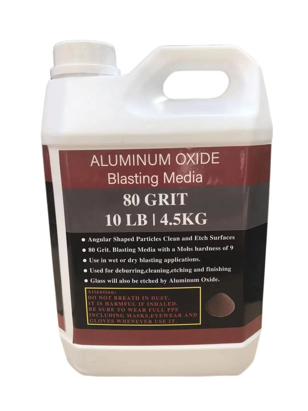 Aluminum Oxide - 10 LBS - Medium to Fine Sand Blasting Abrasive Media for Blasting Cabinet or Blasting Guns. #80 GRIT