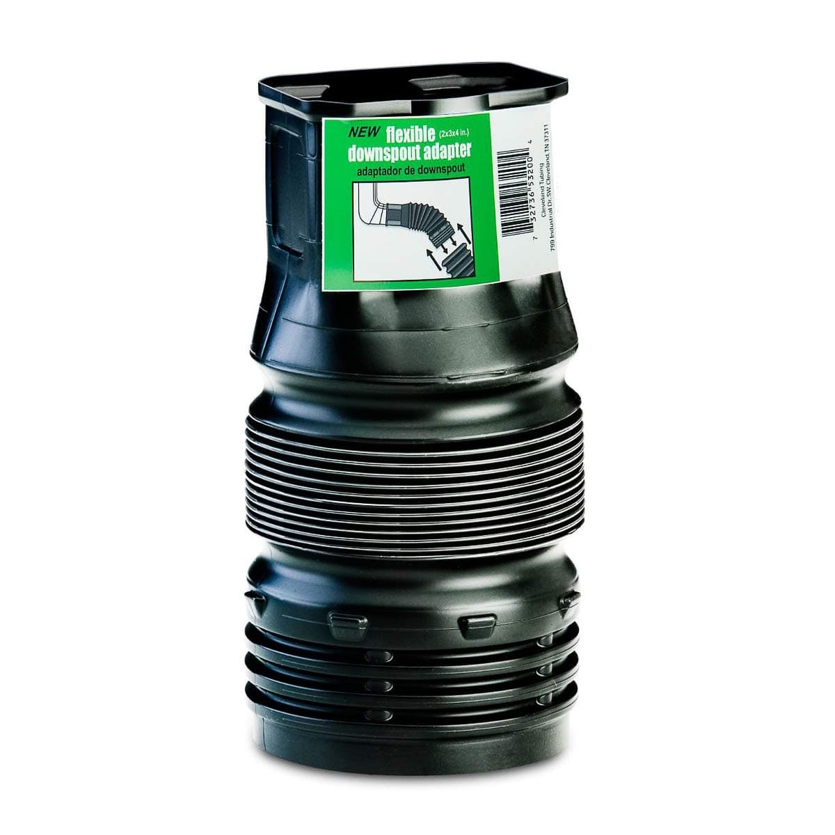 Corrugated Flexible Downspout Connector, 2-in. x 3-in. x 4-in.