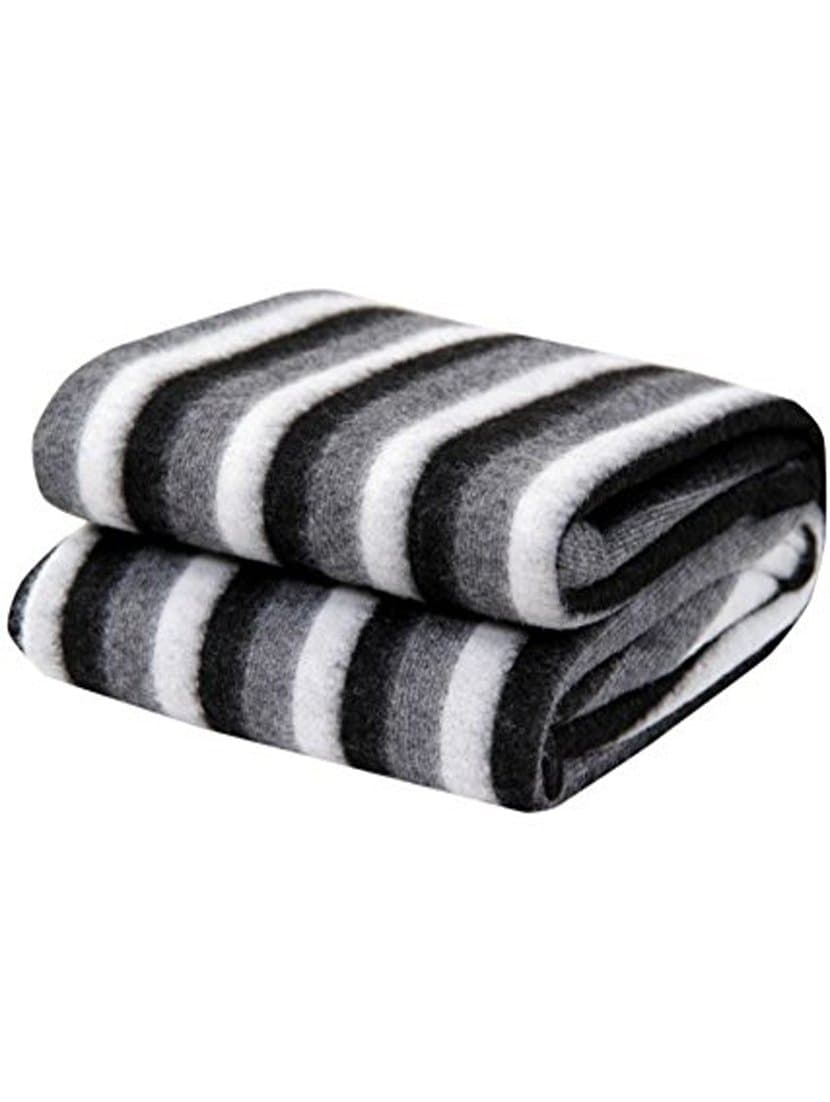 vivek homesaaz Polyester 150 TC Blanket (Standard_Black & White)