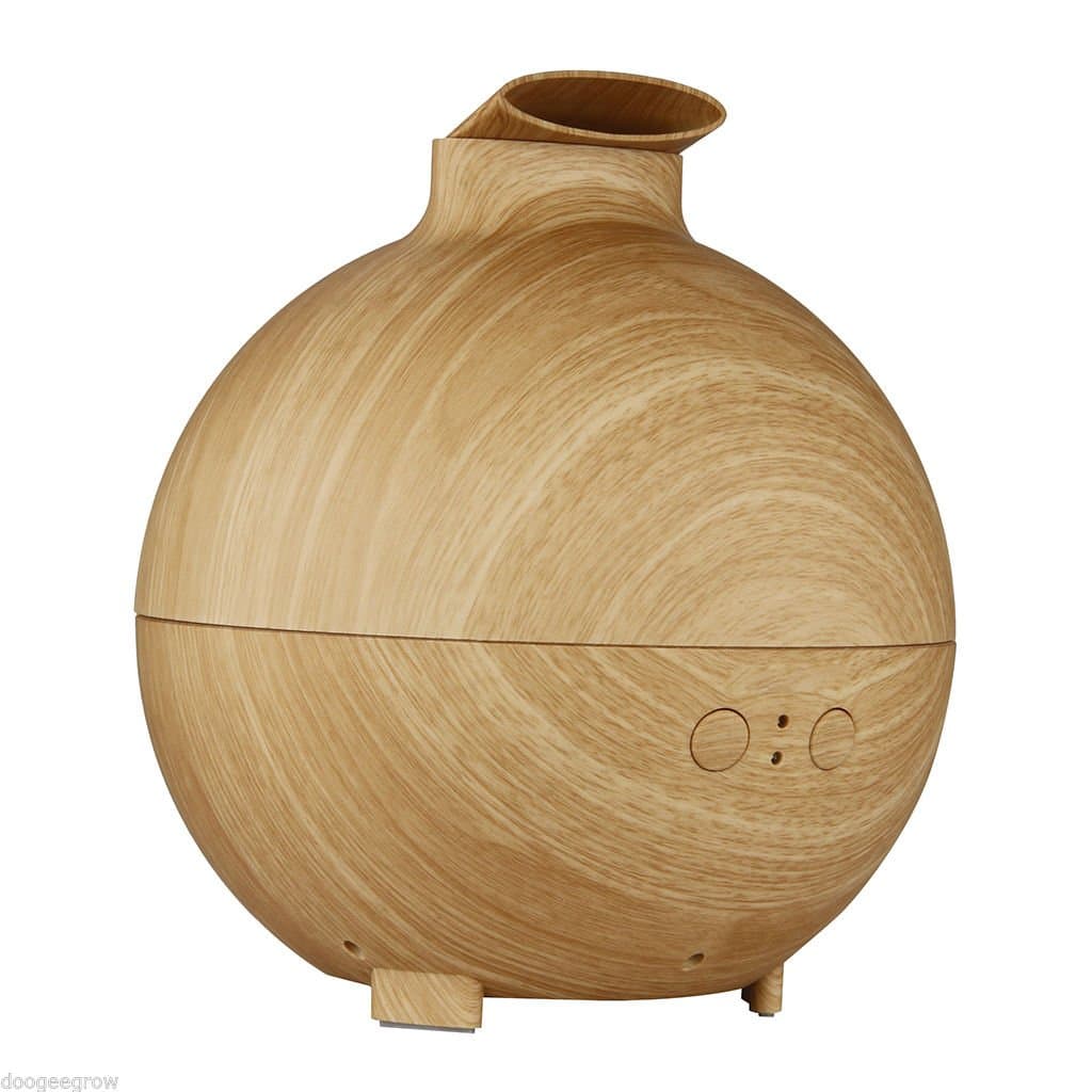 MRJA Essential Oil Diffuser Dark Wood Grain 500ML Large Aroma Globe Cool Mist Humidifier for Office Home Bedroom Yoga Spa