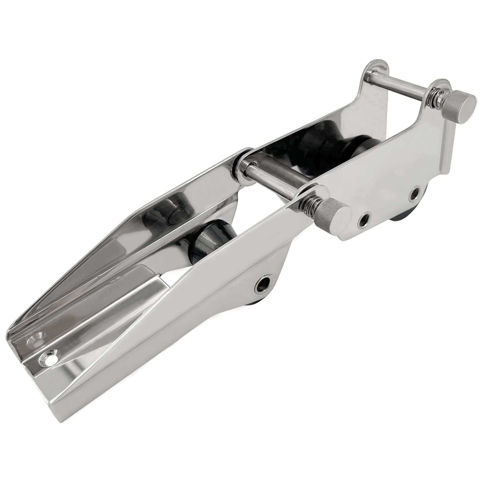 316 Stainless Steel Bow Anchor Roller,Hinged/Pivoting Double Bow Anchor Bracket with Hinged Quick Release pins