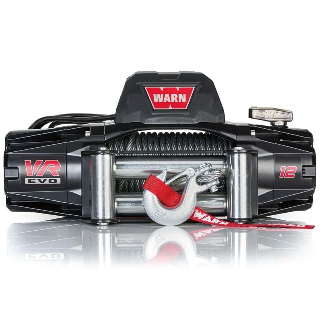 103254 VR EVO 12 Electric 12V DC Winch with Steel Cable Wire Rope: 3/8" Diameter x 85' Length, 6 Ton (12,000 lb) Pulling Capacity