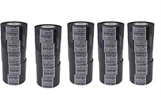 True-Ally 25 Rolls Hot Stamp Ribbon Thermal Transfer Ribbon 30mm x 100m for Date Coder Hot Stamp Printer 241 241B 241S TJ-08 DY-8 DY-6 (Black)