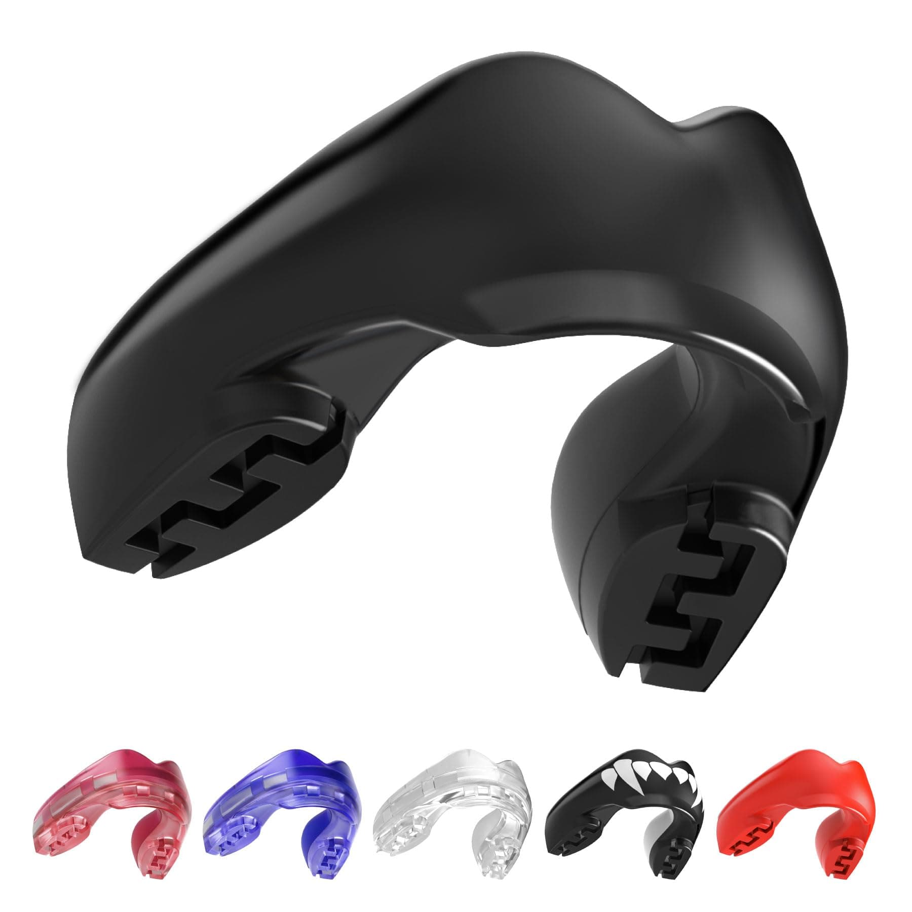 Mouthguard for Braces, One Size Re-mouldable Gum Shield with Case for Boxing, MMA, Rugby, Martial Arts, Judo, Karate, Hockey and All Contact Sports (Black)