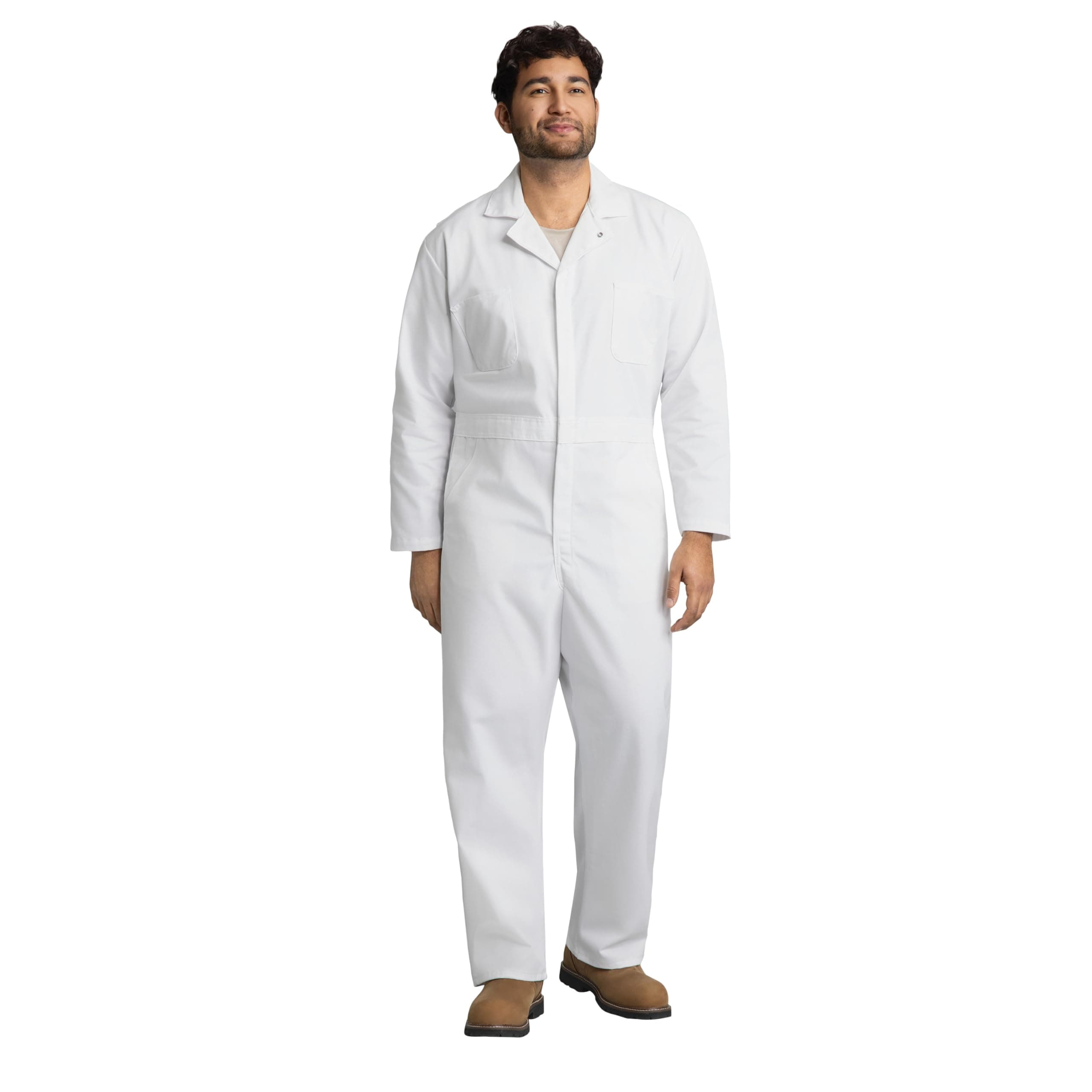 Red Kap Men's Twill Action Back Coverall, White, 36