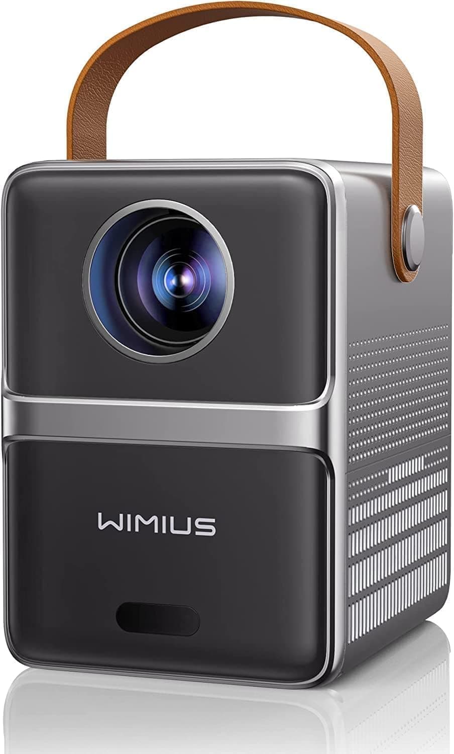 WiMiUS [Electric Focus] Mini Projector with 5GWiFi and Bluetooth, 1080P Outdoor Projector, Portable Movie Projector, 300" Screen, Compatible with iOS/Android/TV Stick/HDMI/PS5