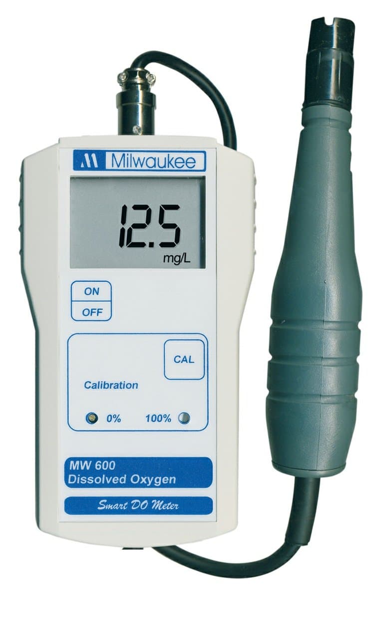 MW600 LED Economy Portable Dissolved Oxygen Meter with 2 Point Manual Calibration, 0.0 - 19.0 mg/L, 0.1 mg/L Resolution, +/-1.5 percent Accuracy, 100 Percent Saturation Range