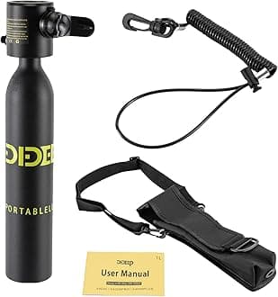 Mini Scuba Tank, 0.5L/1L Mini Diving Tank 5-10/15-20 Minutes Underwater Breath Device Portable Diving Oxygen Tank Kit, Portable Lung Tank for Emergency Rescue Underwater Exploration