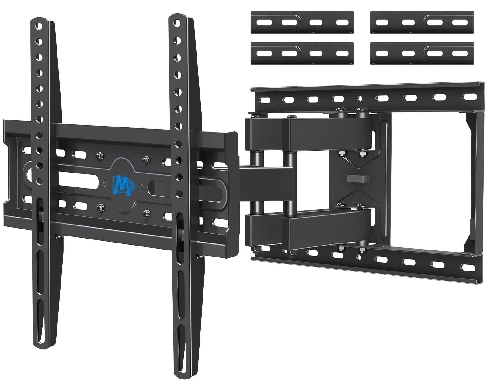 TV Mount Full Motion TV Wall Mounts for 26-55 Inch Flat Screen TV, Wall Mount TV Bracket with Dual Arms, Max VESA 400x400mm and 99 LBS, Fits 16", 18", 24" Studs MD2380-24K TV Mounts
