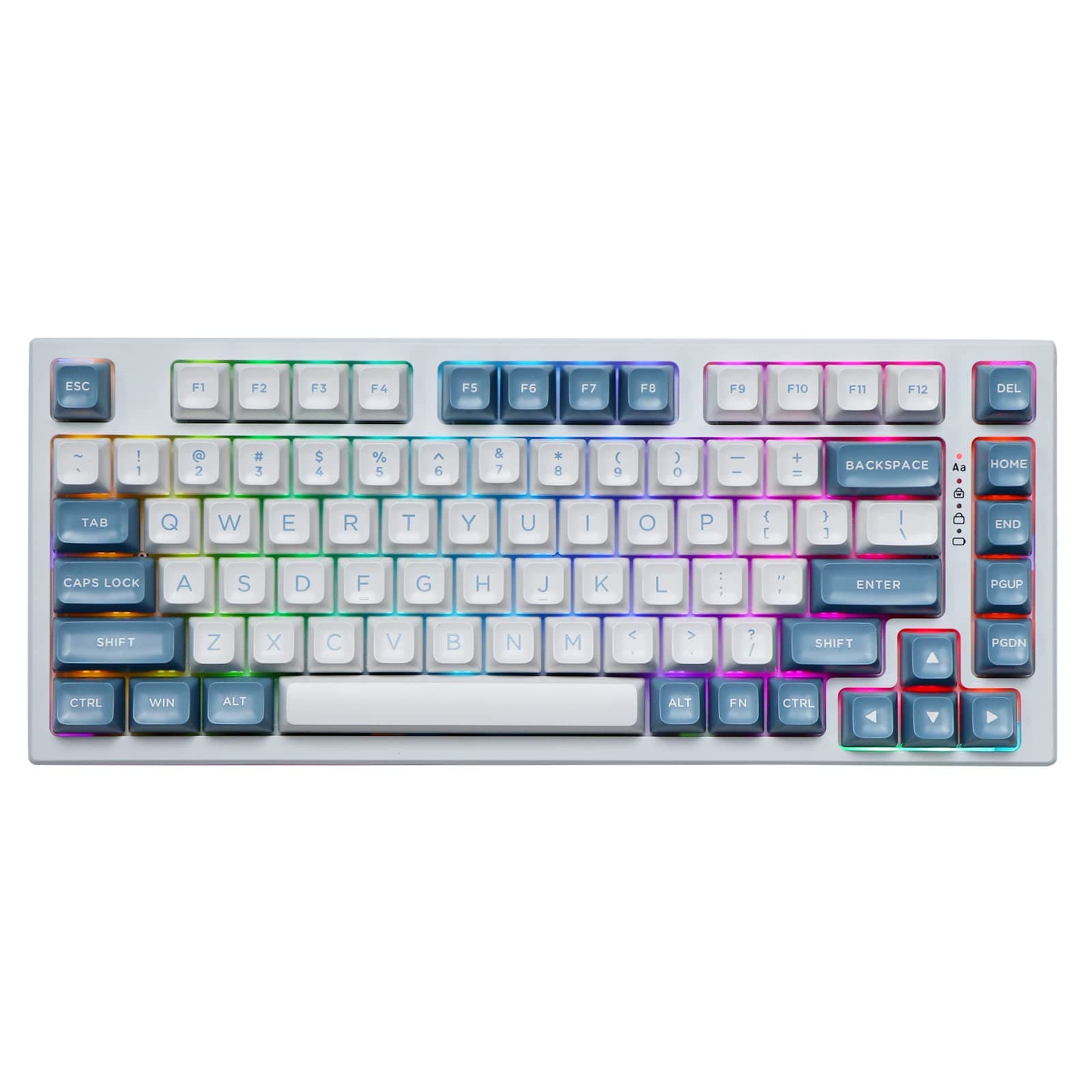 EPOMAKER EP75 75% Hot Swap BT5.0/2.4G/USB-C Wired Gaming Mechanical Keyboard with 10000mAh Battery, RGB Backlights, Double Shot PBT Keycaps for Linux/Win/Mac(Pampas, Gateron Pro Yellow Switch)