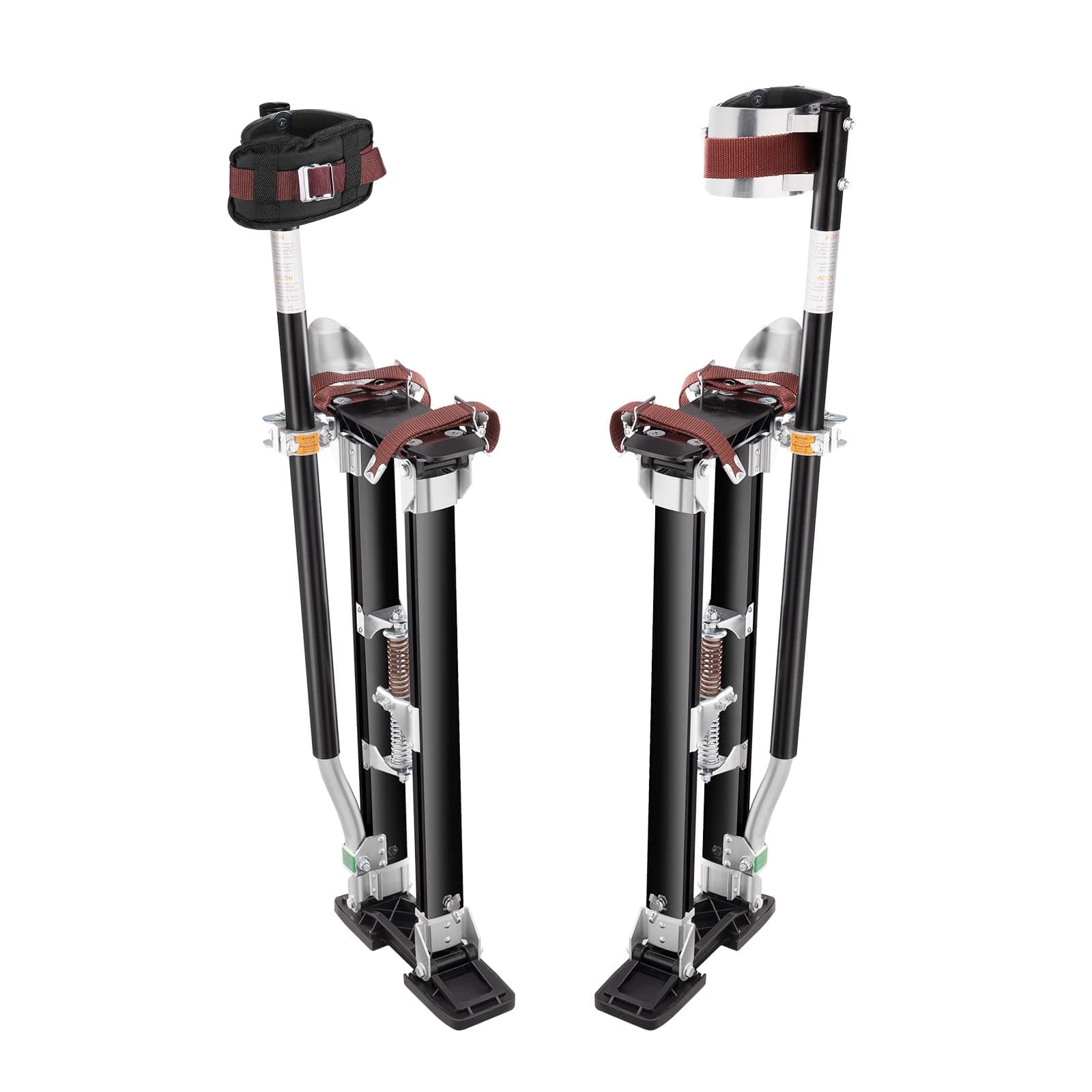 VEVOR 24''-40'' Adjustable Aluminum Drywall Tool Stilts, Durable Non-Slip Work Stilts with Protective Knee Pads, for Sheetrock Painting, Taping, Walking, Black