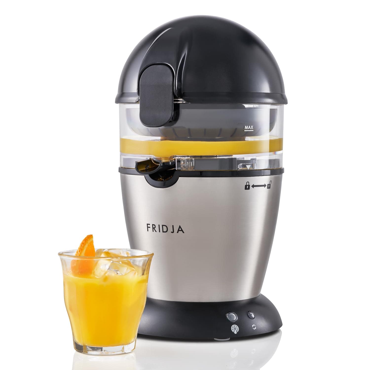 f900 Automatic Citrus Juicer Machine – Premium One-Button Operation, No Spills or Splashes, Easy Clean, Stainless Steel, 50W, 400ml – Fresh Grapefruit Orange & Juice Squeezer [Energy Class A+]