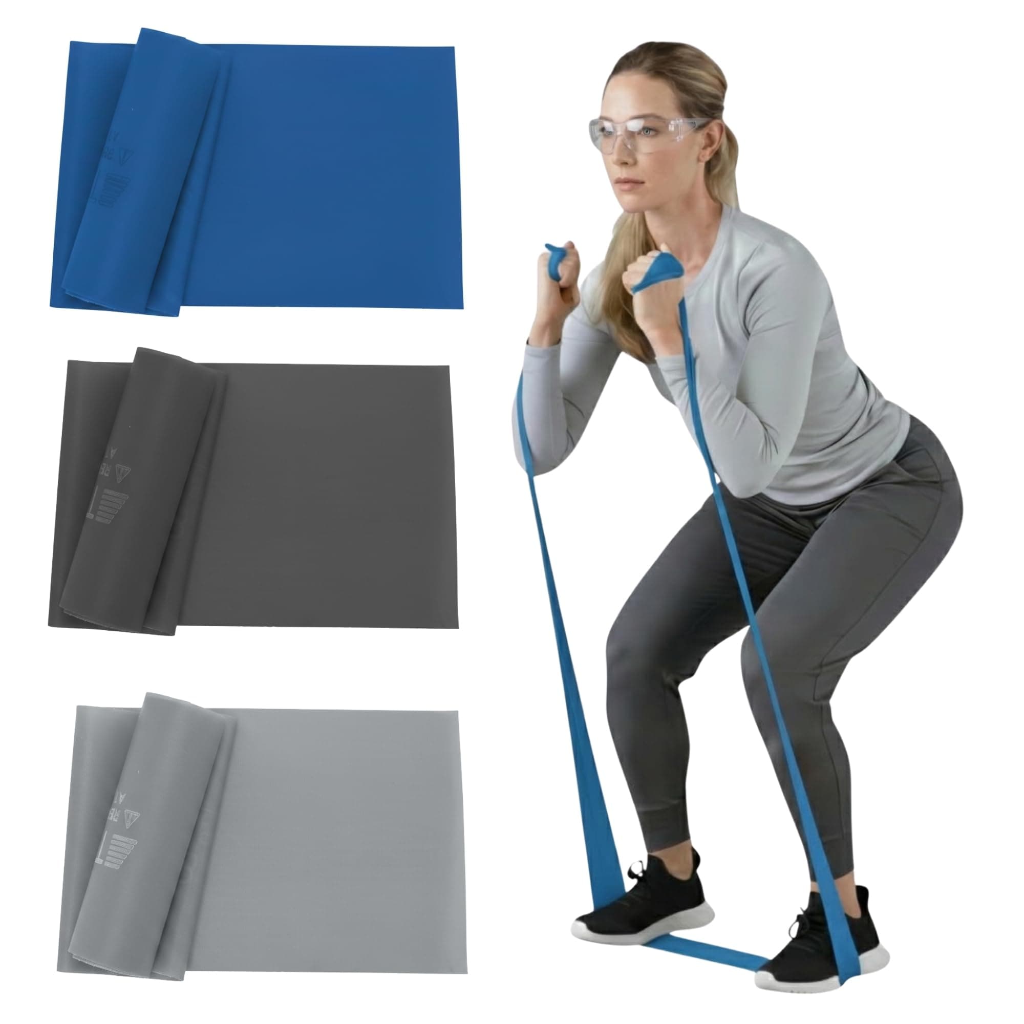 TheraBand Resistance Bands Set, Professional Non-Latex Elastic Band For Upper & Lower Body