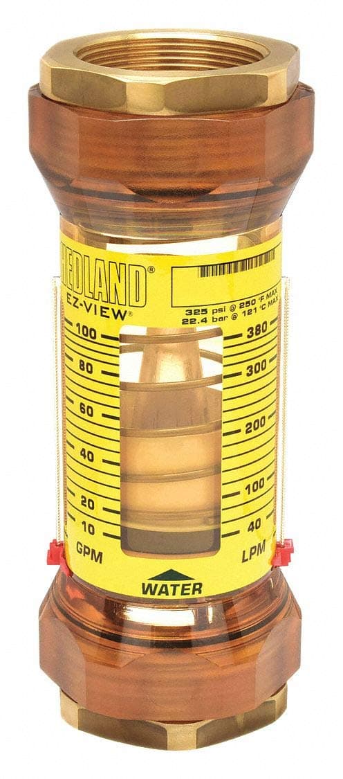 Hedland H617-010-R Flow Meter 2" EZ-View Water Service, 10 to 100 GPM