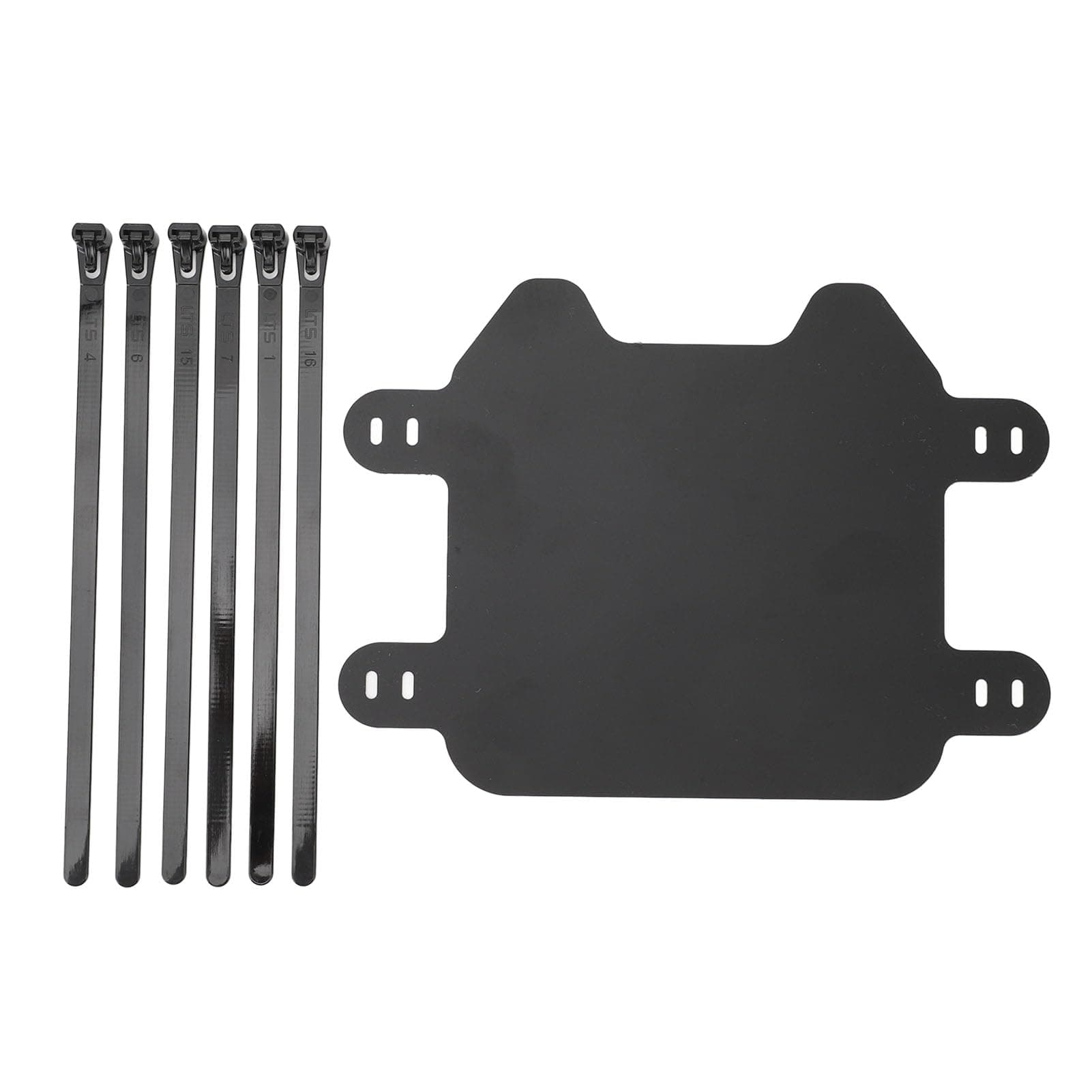 Cryfokt ABS Plastic Motorcycle Front Number Plate Matte, Plastic Black Dirt Bike license Plate Frame with 6 Cable Tie for Light Bee Light S X Motorcycle Electric Bike