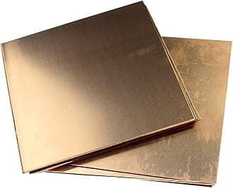 C110 Copper Sheet 99.9% Pure Copper Conductive, Thermal, and Corrosion Resistant Sheet Metal Plate, for Electrical and Thermal Conductivity Equipment, T 2mm x W 100mm x L 100mm, 1Pcs