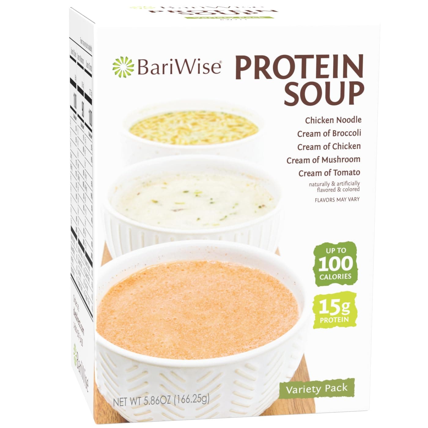 BariWise Protein Soup Mix, Variety Pack, 15g Protein, Low Carb (7ct)