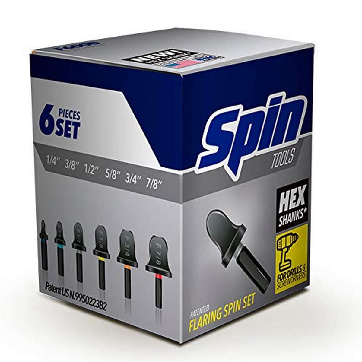 SPIN Tools-F6000-MOQ2 F6000 6-Piece Flaring Spin Set, 1/4, 3/8, 1/2, 5/8, 3/4, 7/8in