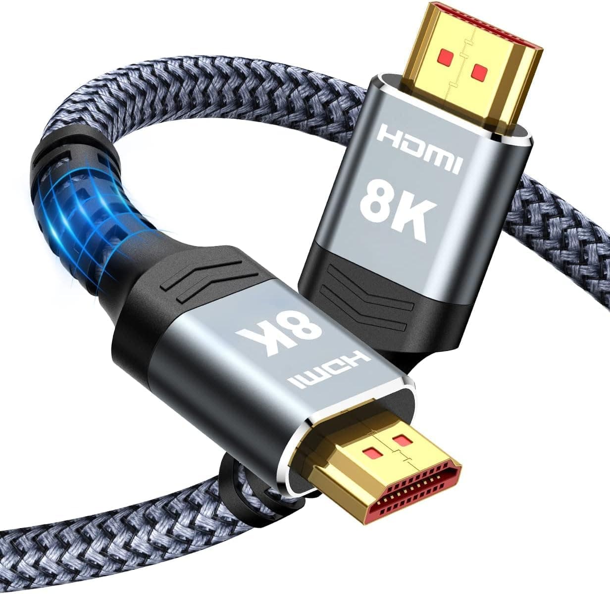8K@60 Long HDMI Cable 13FT/4M, 48Gbps 2.1 High Speed Gaming HDMI Cord 4K120 144Hz RTX 3090 eARC HDCP 2.2&2.3 Compatible for PS5, SoundBar, AVR, UHD TV