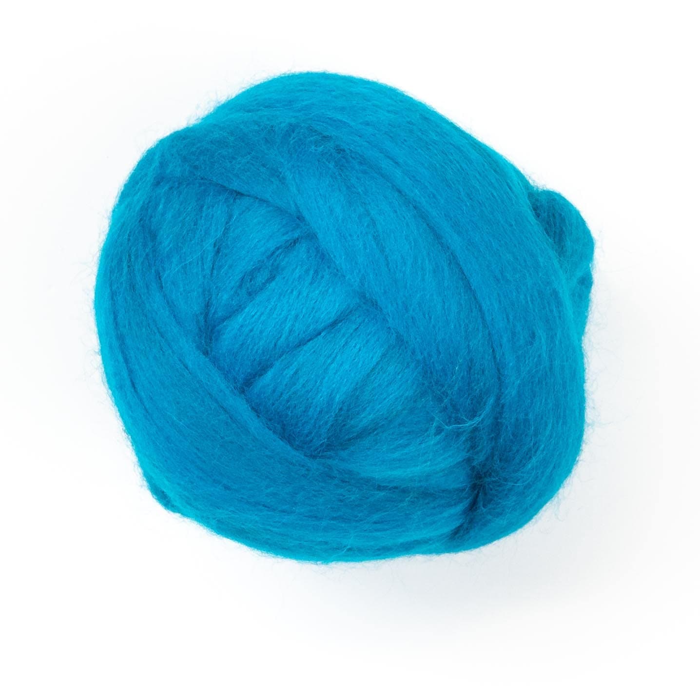 Kondoos Colored Natural Wool roving, 8 OZ. Best Wool for Needle Felting, Wet Felting, handcrafts and Spinning. (Turquoise)