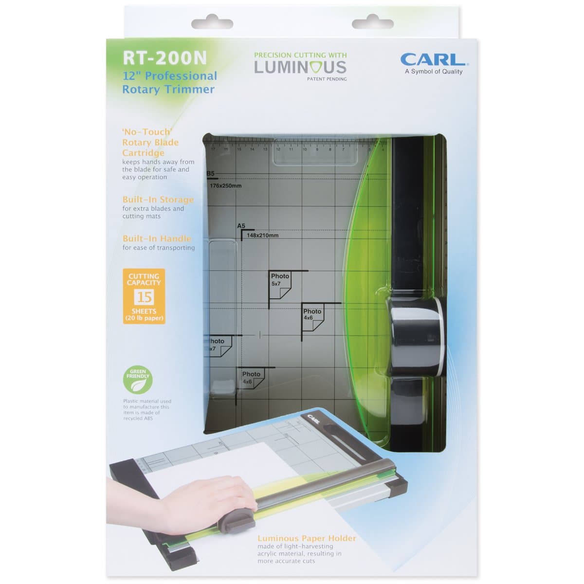 Carl Professional Rotary Trimmer 12"-Black & Silver