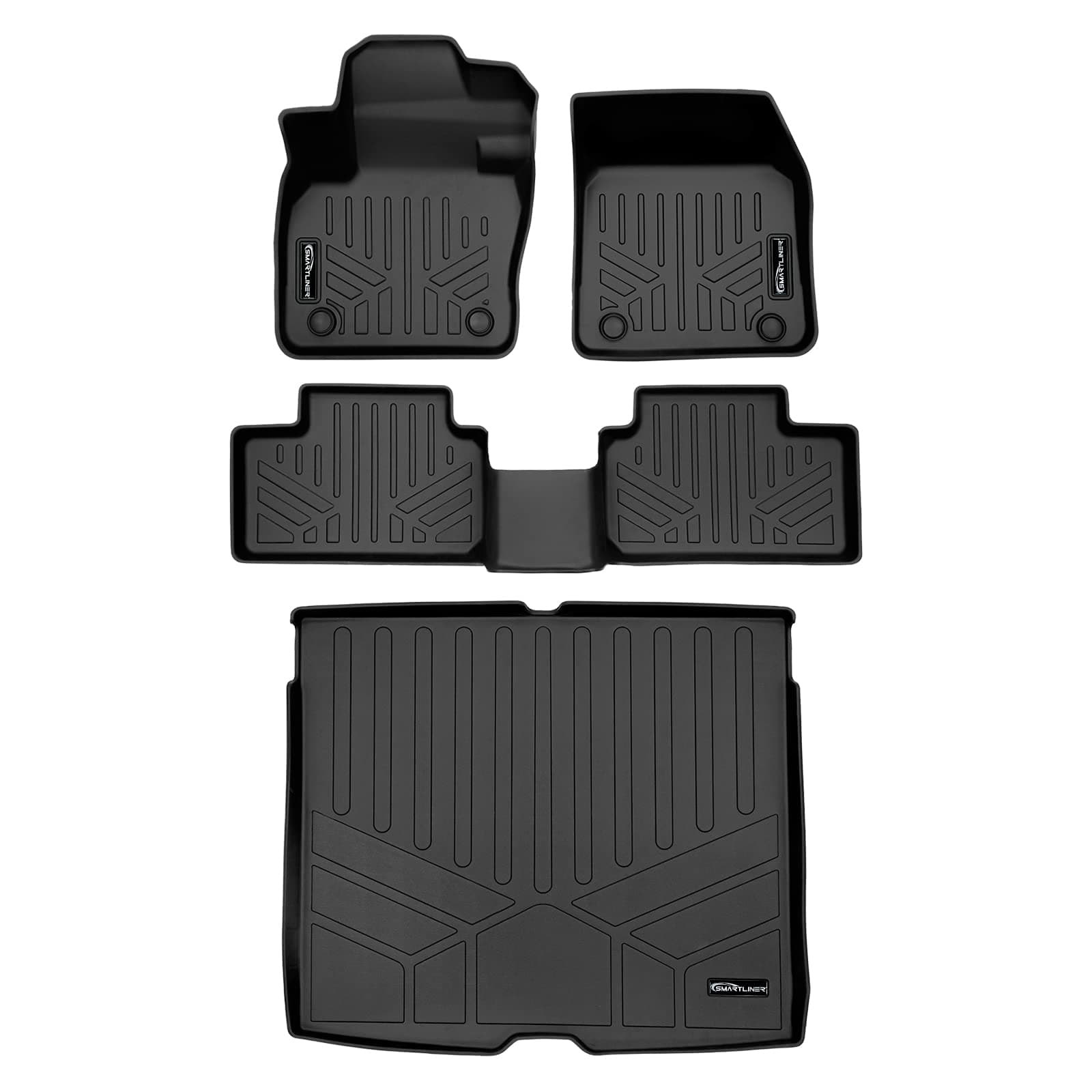 SMARTLINER Custom Fit All Weather 2 Row Floor Mats & Cargo Liner Set Compatible with 2019-2025 Volvo XC40