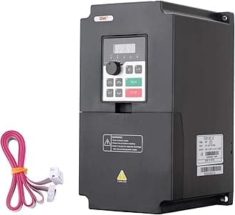 QNK 4KW 5.5HP 220V AC 17A VFD Converter Single to 3 Phase Inverter Variable Frequency Drive for CNC Spindle Motor Speed Controller