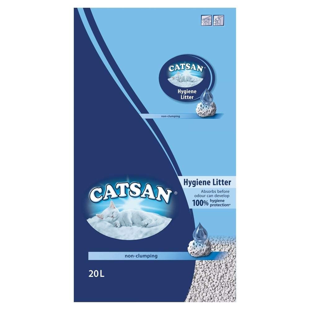 Catsan Hygiene Plus Non Clumping Cat Litter, 20L