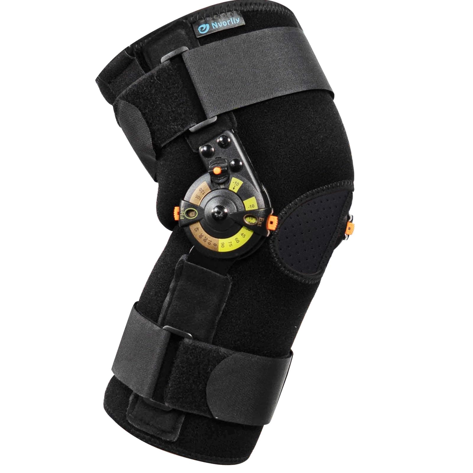 Hinged ROM Knee Brace with Side Stabilizers & Locking Dials, Post Op Knee Immobilizer for Arthritis, ACL, MCL, PCL, Meniscus Tear, Injurie/Knee Pain, Medical Orthopedic Support (Large)