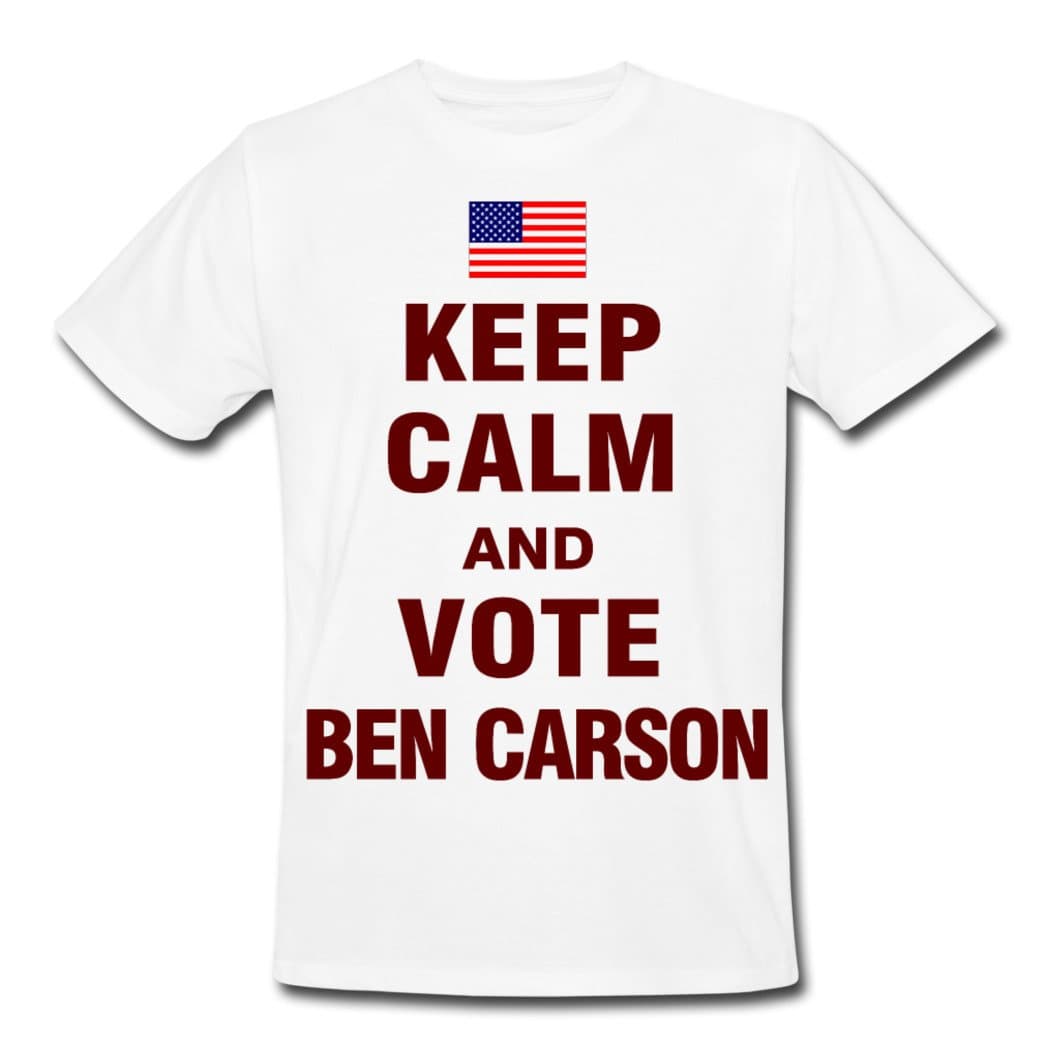 D-Tattoo Keep Calm Vote Ben Carson Men's Premium T-Shirt White