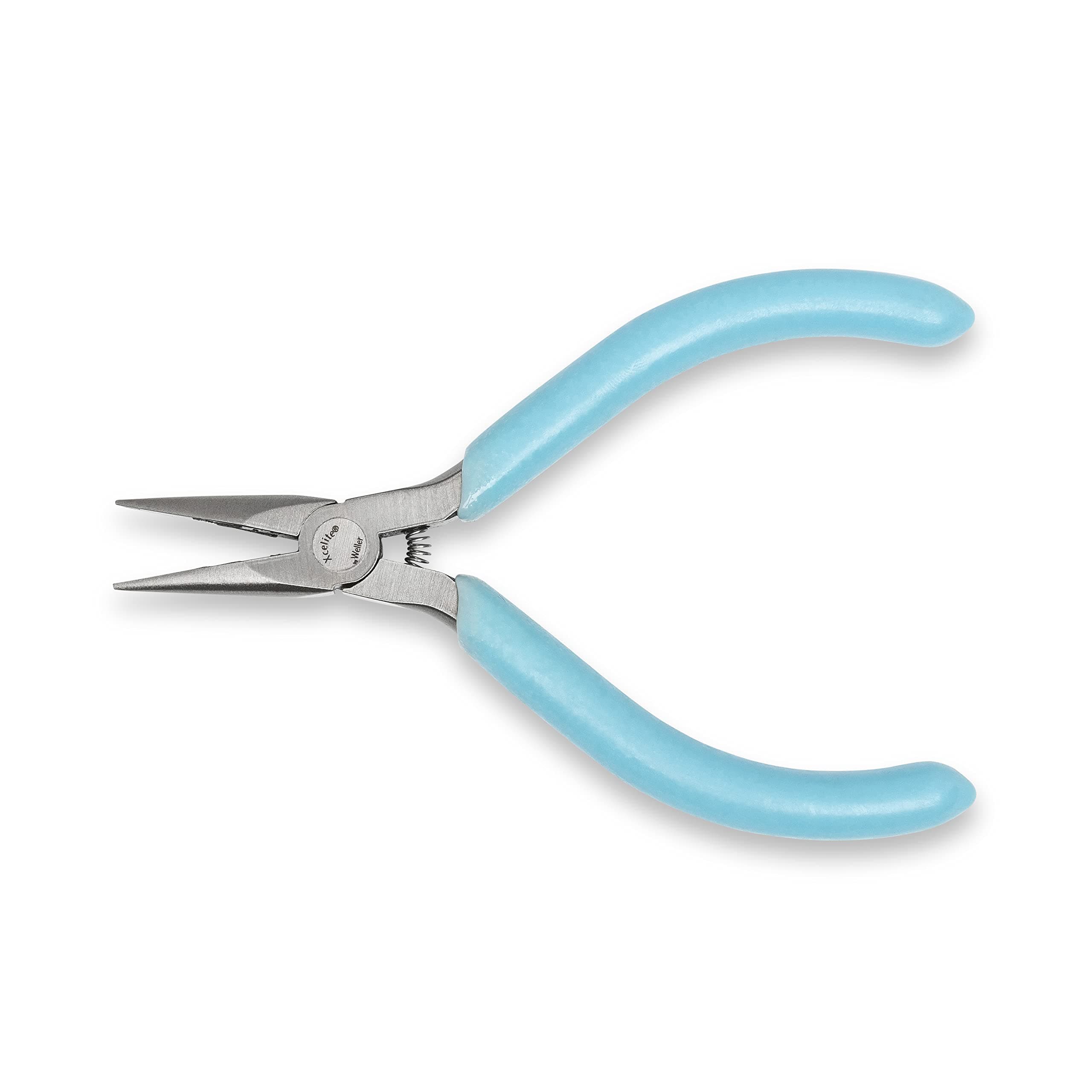 Weller L4GN Xcelite 4" Sub-Miniature Needle Nose Plier with Light Blue Cushion Grip Handle