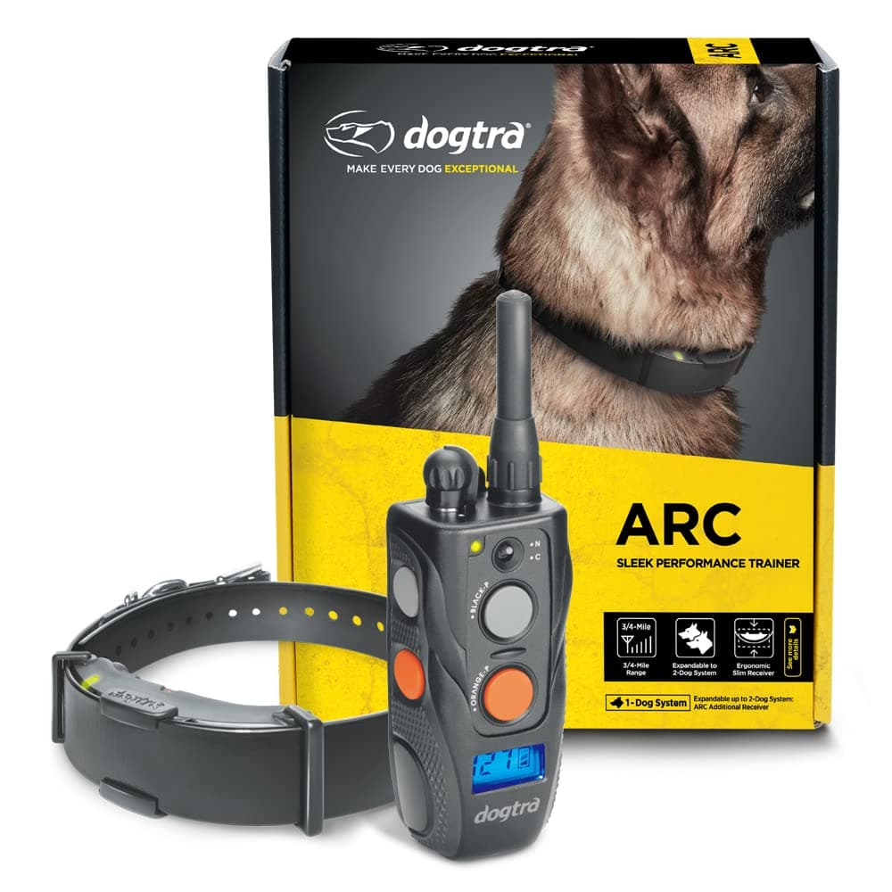 ARC Slim Ergonomic 3/4-Mile Remote Dog Training E-Collar with 127-Level Precise Control via LCD Screen