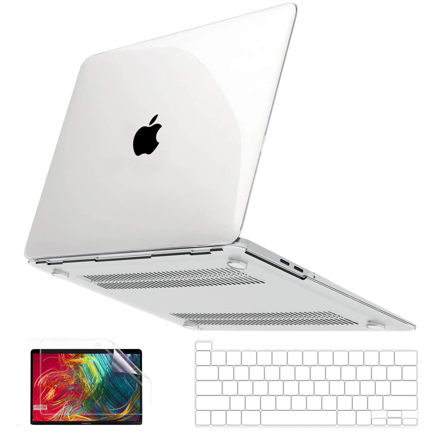 Anban Compatible with MacBook Pro 13 inch Case M2 2025 2024 2023 2022 2021-2016 M1 A2338 A2251 A2289 A2159 A1989 A1708 A1706, Plastic Hard Shell Case+ Keyboard Cover+ Screen Protector, Crystal Clear