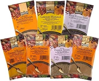 Indian Spices for Cooking - 7 Essential Indian Spice Collection Kit | Perfect Refill for Kitchen Spice Box