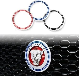AULPEE Hood Emblem - Compatible with XE, XF, XJ,F-Type,F-Pace Accessories- 3D Classical Design - Hood Emblem in Chrome/Black Finish(Blue)