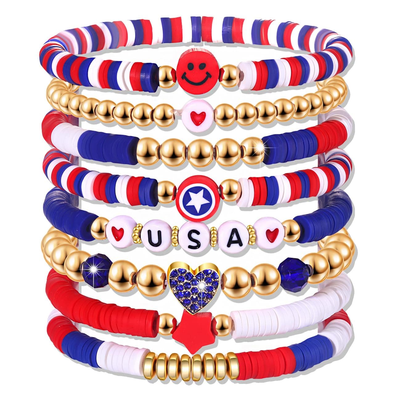 Surfer Heishi Bracelets for Women Stackable Rainbow Vinyl Disc Clay Beaded Stretch Bracelets Elastic Layering Friendship Bracelets Boho Summer Beach Jewelry