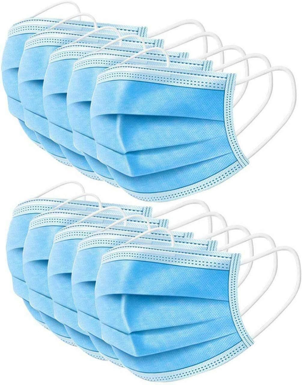Disposable Face Masks / 9 cm x 17.5 cm (Pack of 50)