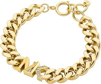 Michael KorsWomen's 14K Gold-Plated Statement Logo Line Bracelet, One Size, Brass, no gemstone