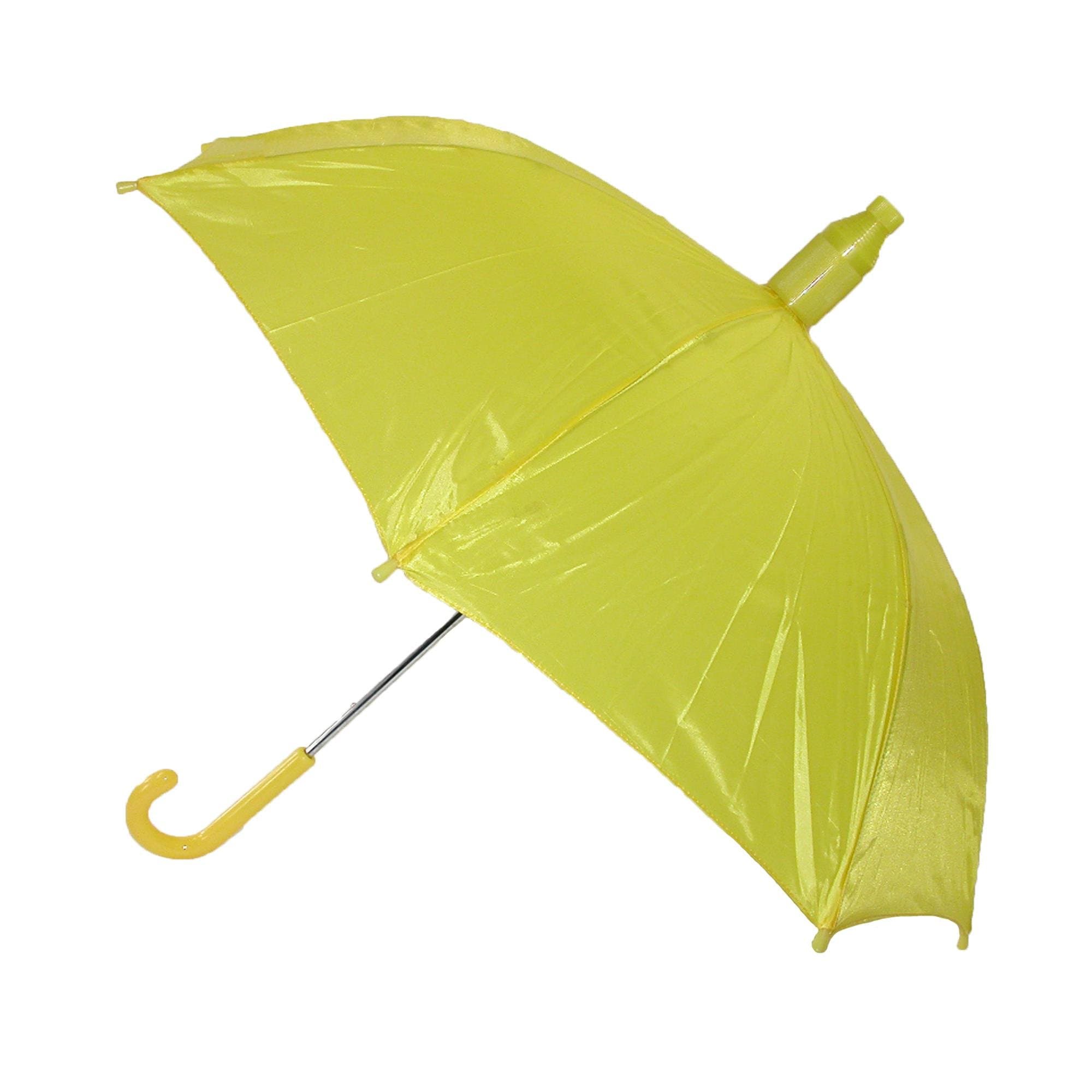 iRain Kids No Drip Hook Handle Stick Umbrella, Yellow