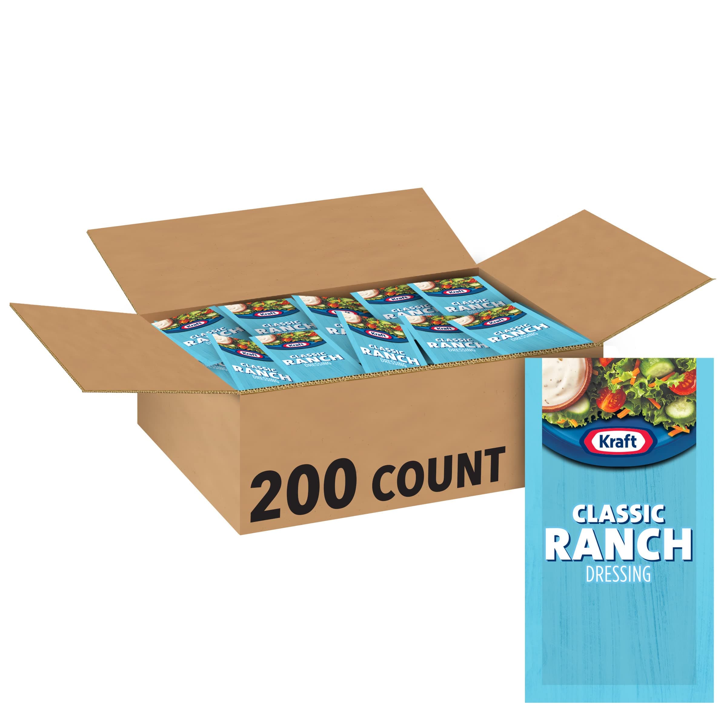 Kraft Ranch Salad Dressing (0.44 oz Packets, Pack of 200)