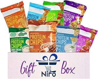 NiroGift Basket Assortment | Protein Chip Variety Snack Pack | 8 Different Flavors of Protein Chips