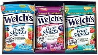 Welch's Fruit Snacks, Bulk Variety Pack with Mixed Fruit, Superfruit Mix, Island Fruits, Gluten Free, Bulk Pack, 2.25 oz (Pack of 16)