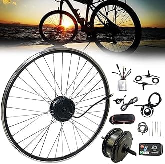 NYANS Electric Bike Conversion Kit, Batteries not Included, 20 24 26 27.5 28 29 Inch 700C Rear Wheel, 24V 36V 48V 250W 350W 500W Rear Drive Spinner Motor,36V250W-26in