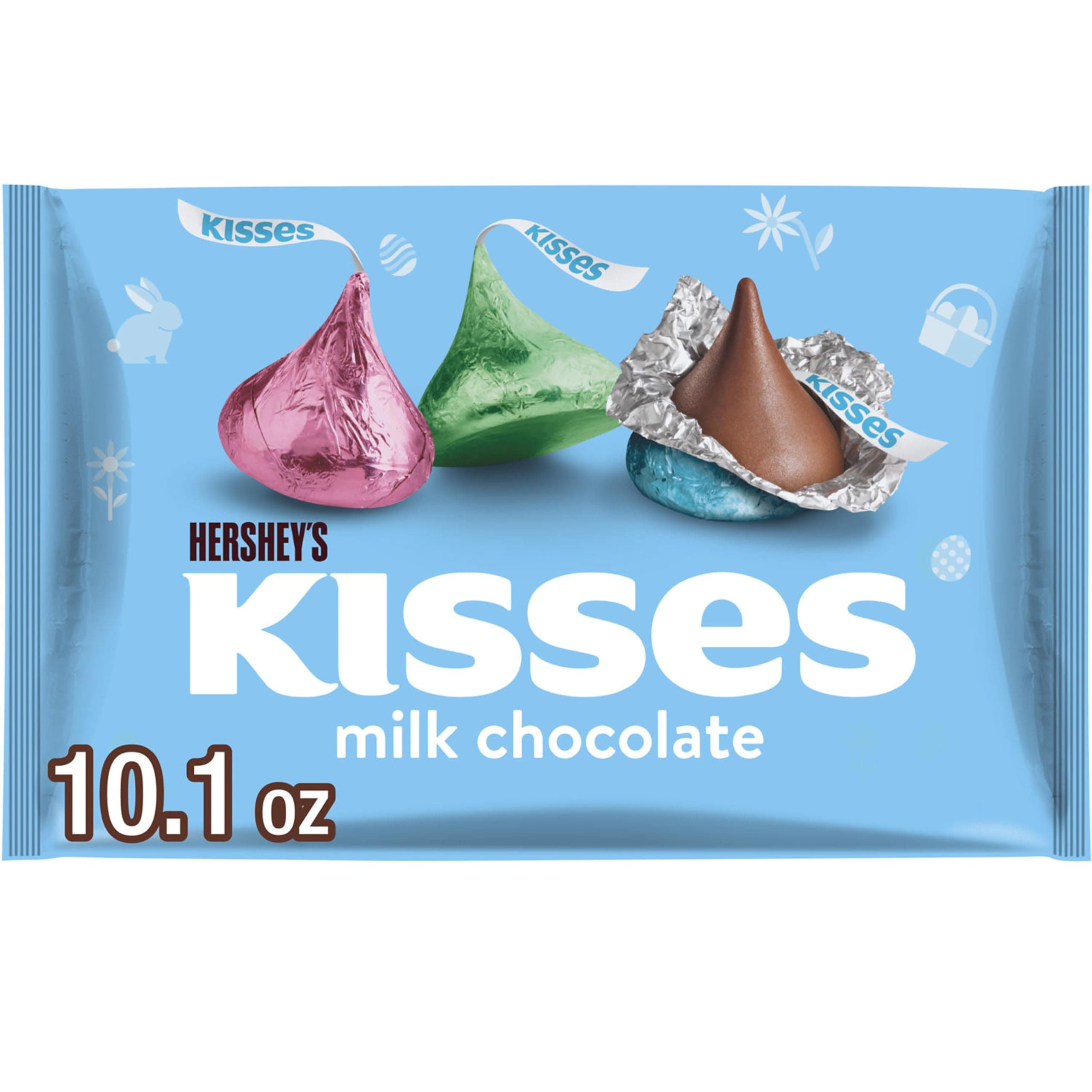 KISSES Milk Chocolate, Easter Candy Bag, 10.1 oz