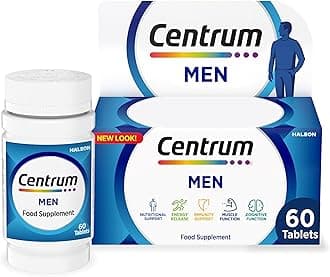 Centrum Men Tablets Multivitamin & Mineral Supplements, with 23 essential nutrients, including vitamin D, C, and Magnesium, 60 ct