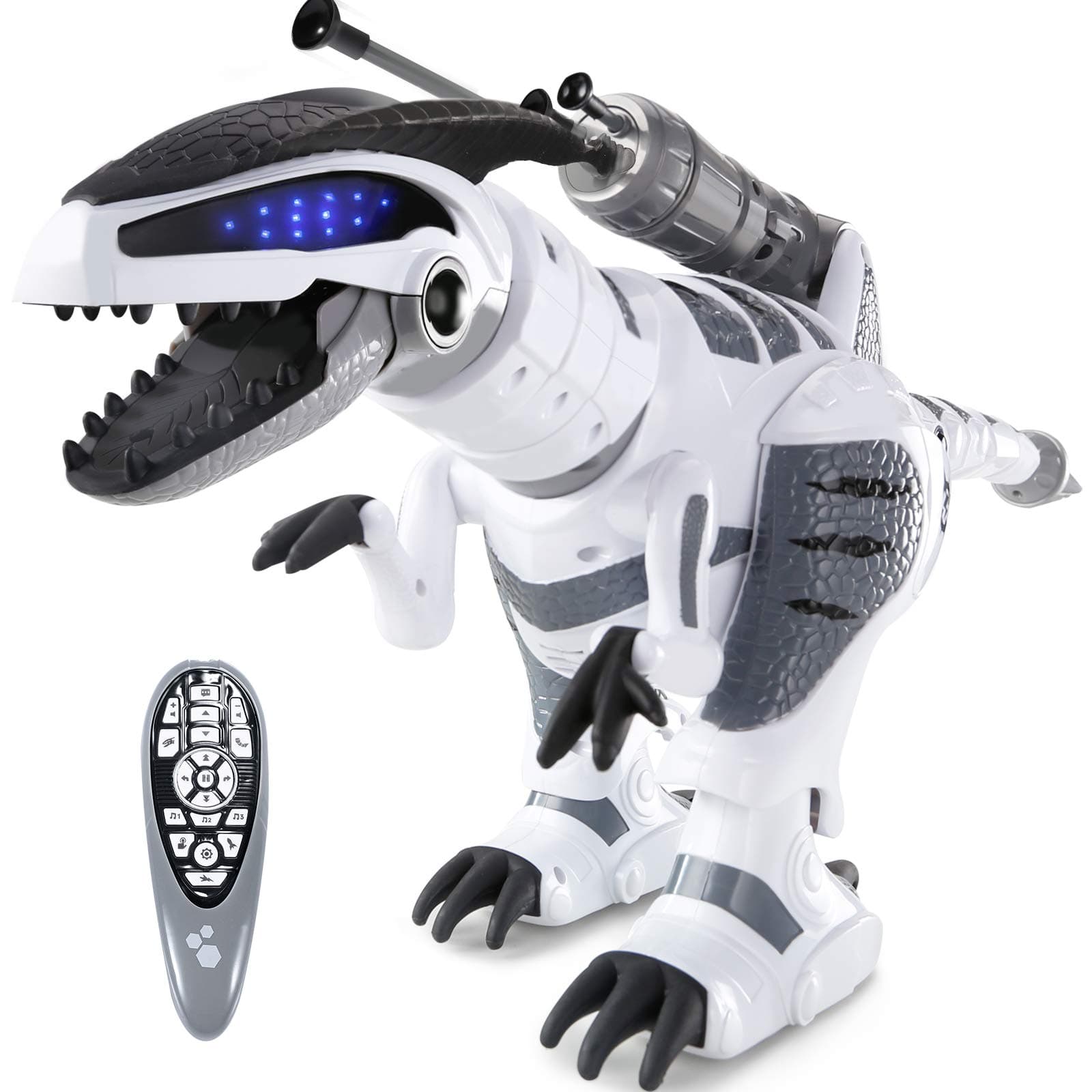 Antaprcis Large RC Dinosaur Robot - Touch Sensing Robot with Battle Mode, Roar & Dance, Interactive Toy Gift for 3+ Years Kids