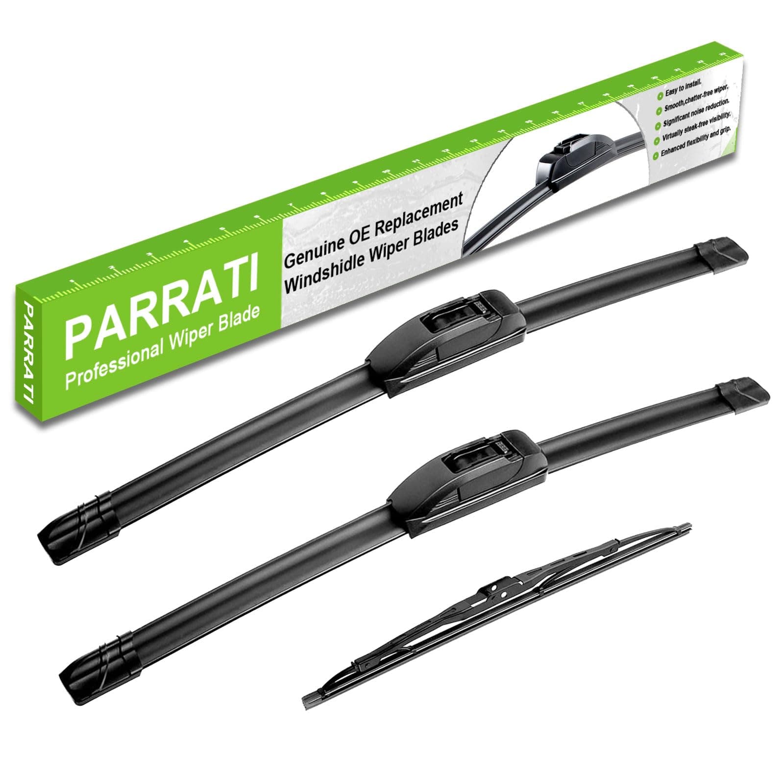 PARRATI® Windshield Wipers for Hummer H2 2003-2009,16"+16" Front and 10" Rear,OEM Replacement Wiper Blades,Quiet & Streak-Free(Set of 3)